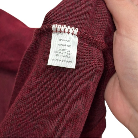 C Label Burgundy Knit Open Front Cardigan Women's S - Picture 4 of 6